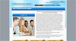 Desktop Screenshot of continuingedseminar.com